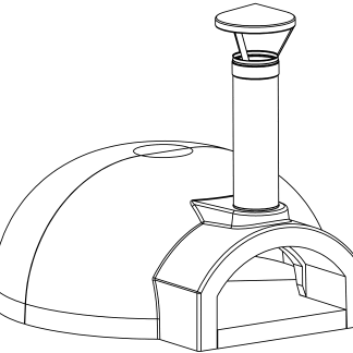 A drawing of a Vento 100 Oven