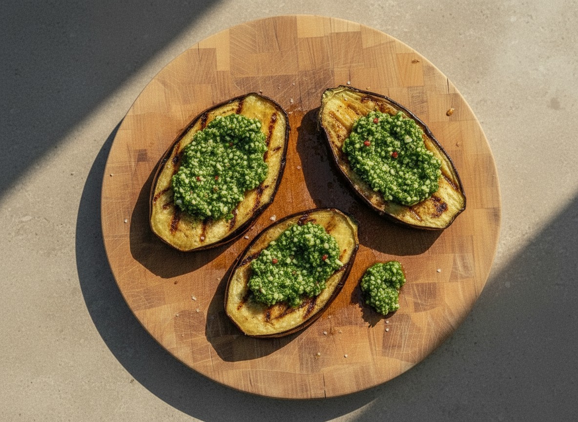 Aubergine slices more realistic